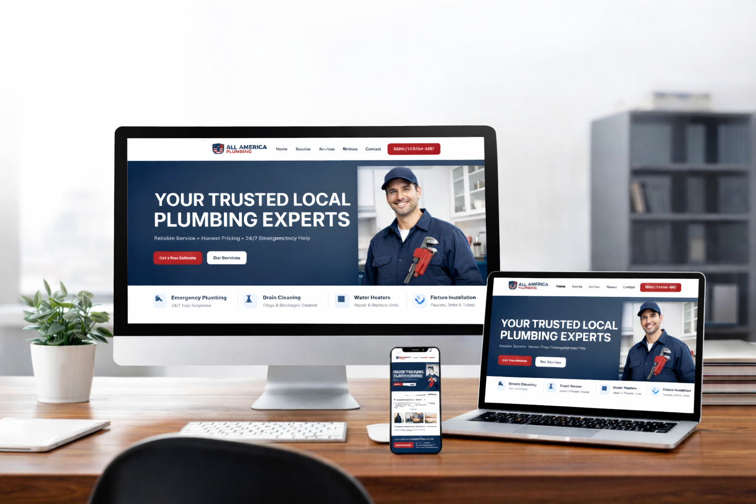 All American Plumbing Website Design